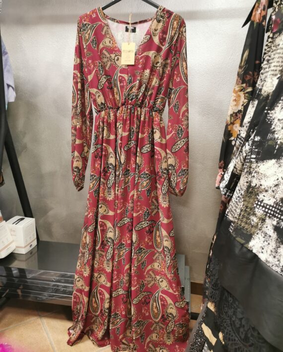 Peldoka Firenze Abito Lungo Bordeaux Taglia Unica karismashop