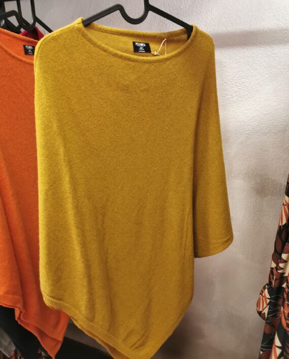 Poncho Cachemire Senape karismashop