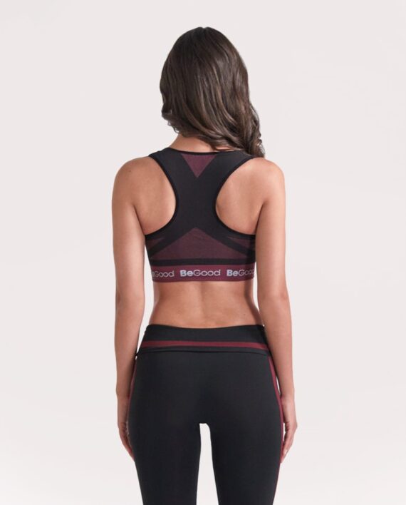 BeGood Top Sportivo Donna Double Face Idratante Rassodante Bordeaux 1 karismashop