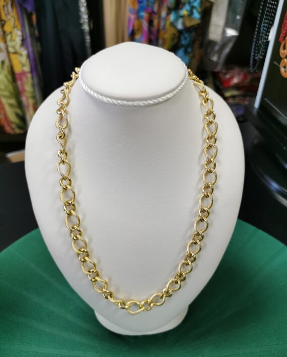 Girocollo Acciaio Dorato Catena Sagomata A karismashop