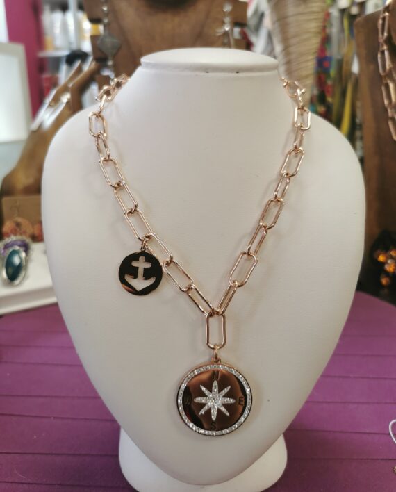 Girocollo Acciaio Rosato Rosa dei Venti karismashop