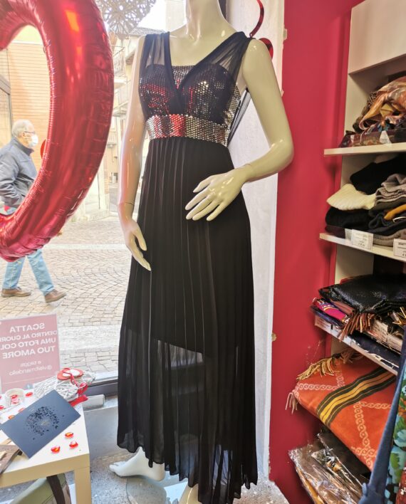 Abito Elegante Lungo Nero a karismashop