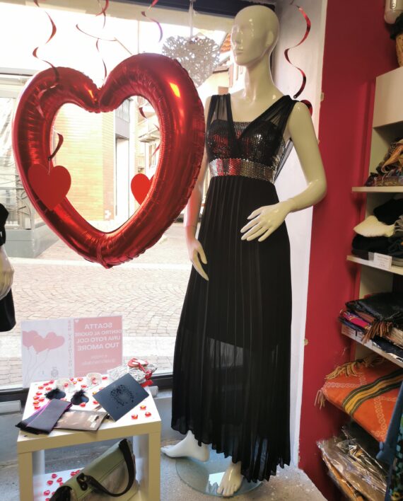 Abito Elegante Lungo Nero b karismashop