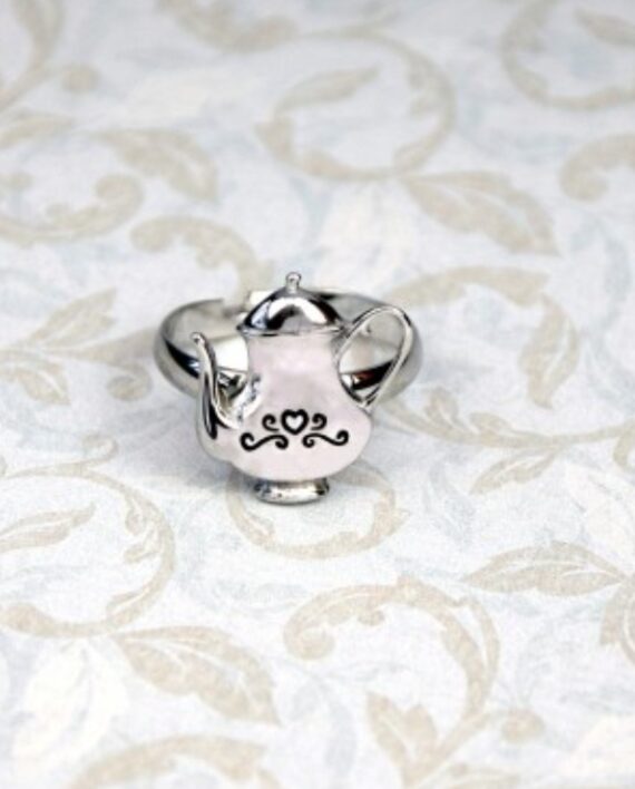 Anello Cappellaio Matto Acciaio Buon non Compleanno Mad Tea Karismashop