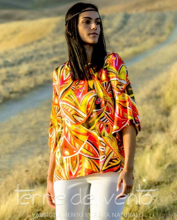 Blusa 100% Seta AMABILIA Terre del Vento karismashop