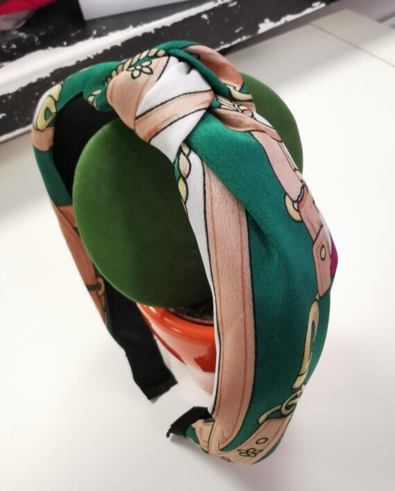 Cerchietto Nodo Foulard Verde karismashop