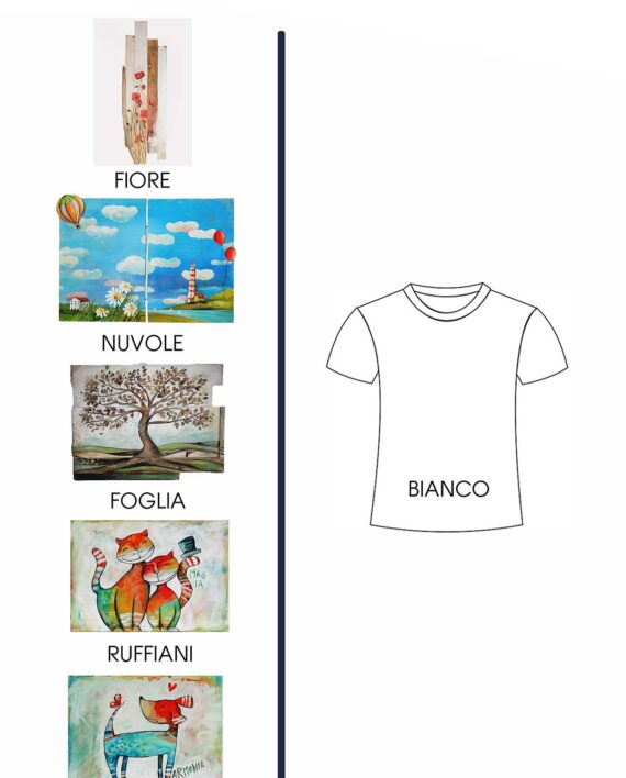 T-Shirt 94% Cotone 6% Ea FEBE Terre del Vento Tabella Colore karismashop