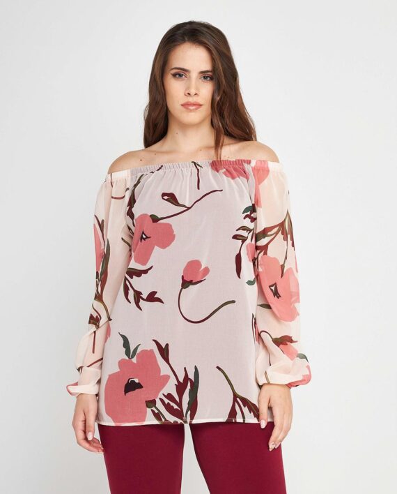 Blusa Fantasia Floreale Prugna A karismashop