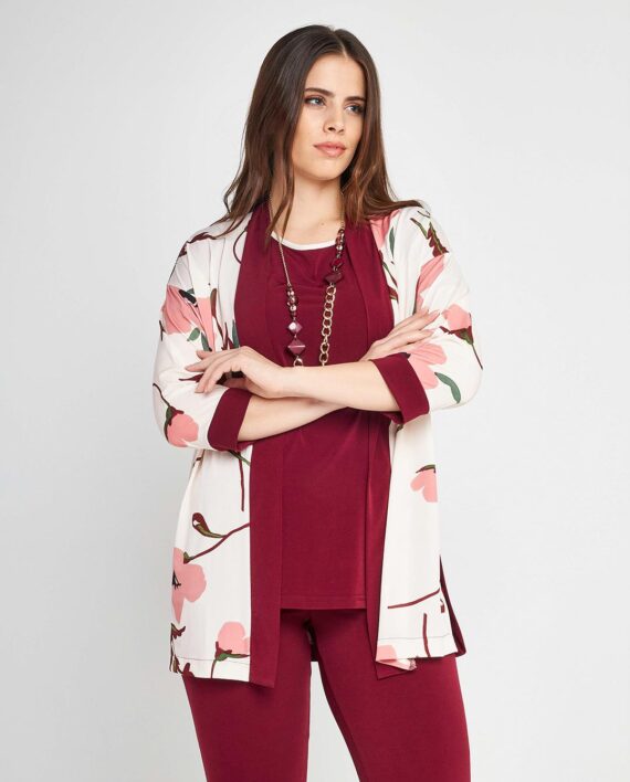 Twin Set Fantasia Floreale Prugna A karismashop