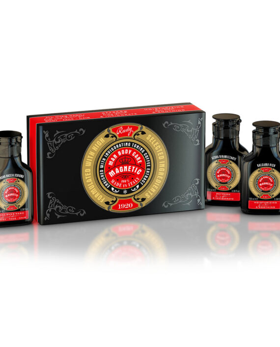 Uomo Rudy Magnetic Balsamo Viso 100ml+ Acqua Dinamizzante 100ml + Bagno Doccia schiuma 100ml karismashop