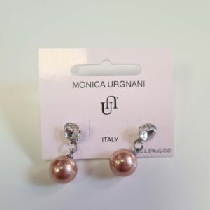 Orecchini a Perno Punto Luce Sfera Senape Perla karismashop