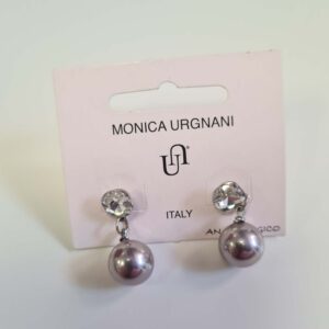 Orecchini a Perno Punto Luce Sfera Grigio Perla karismashop