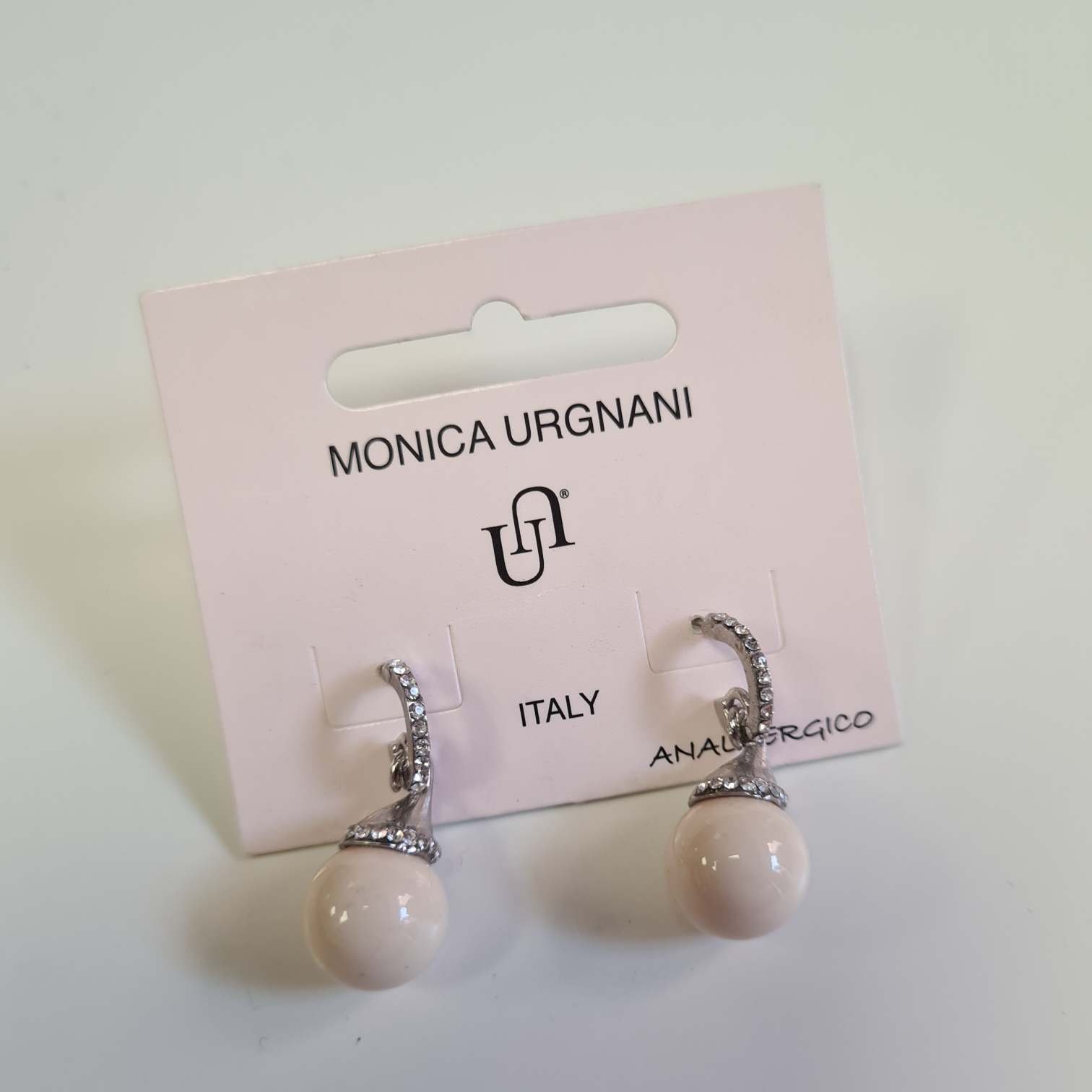 Orecchini a Perno Strass Sfera Panna karismashop