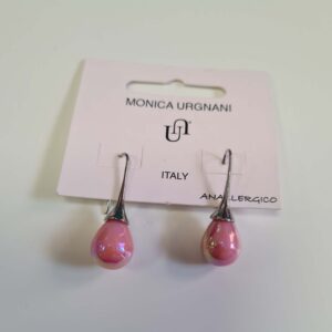 Orecchini a Monachella Aperta Goccia Rosa karismashop