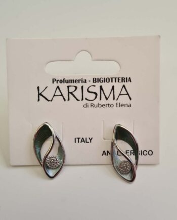 Orecchini a Perno Smaltato Verde karismashop