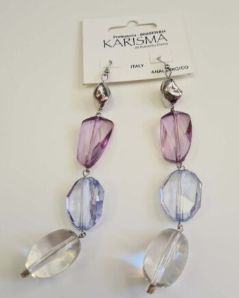 Orecchini a Monachella Aperta Resina Trasparenze Color karismashop