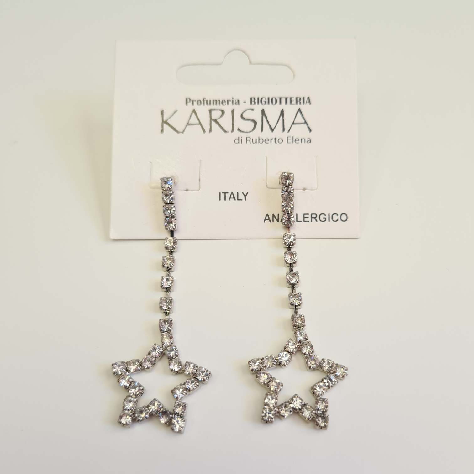 Orecchini a Perno Stella Strass karismashop