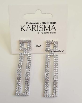 Orecchini a Perno Pendente Strass karismashop