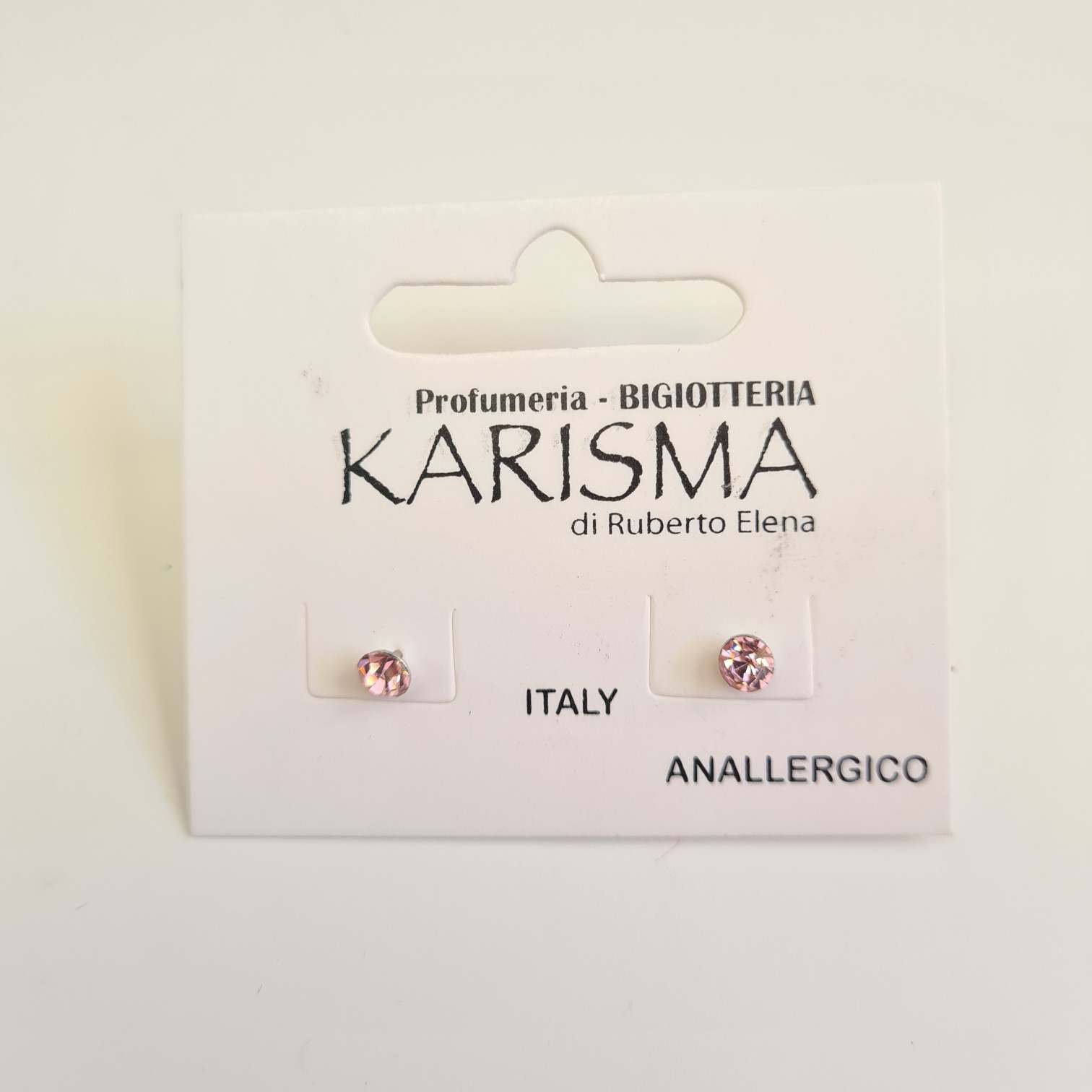 Orecchini a Perno Punti Luce Rosa karismashop