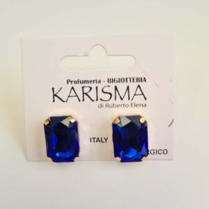 Orecchini a Perno Cristalli Blu karismashop