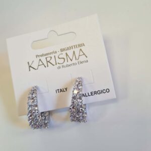 Orecchini a Perno Semicerchio Strass B karismashop