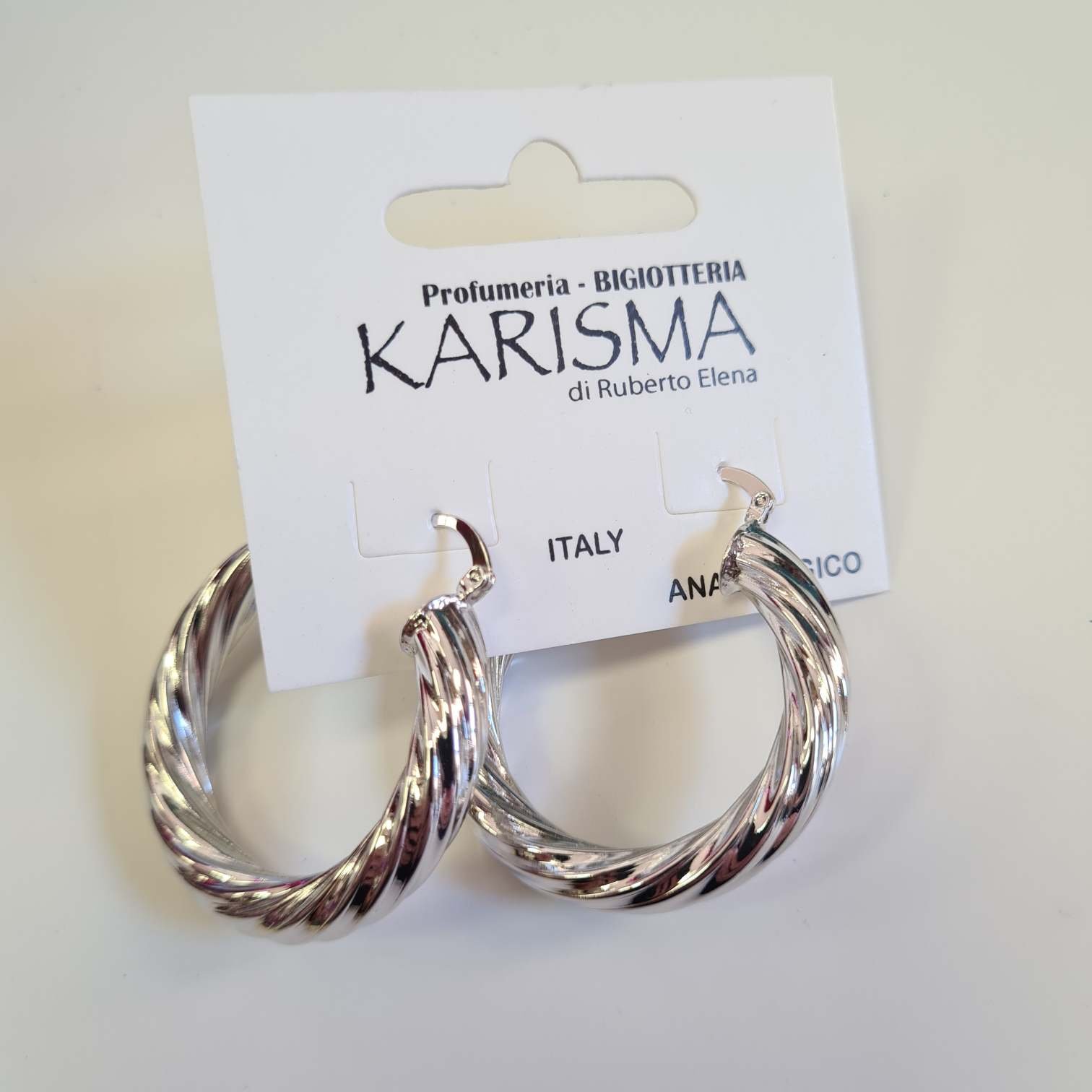 Orecchini a Anello Leggeri Cromati karismashop