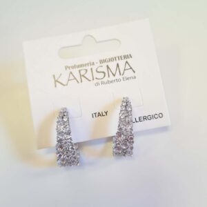 Orecchini a Perno Semicerchio Strass A karismashop