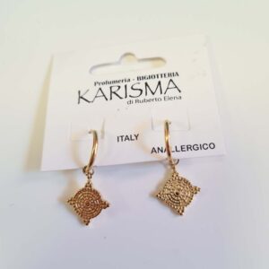 Orecchini a Cerchietto Acciaio Dorato Ragnatela karismashop