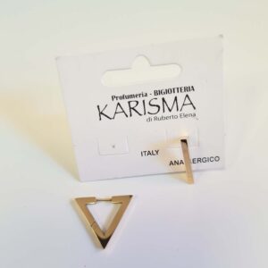 Orecchini a Cerchio Triangolo Acciaio Dorato karismashop