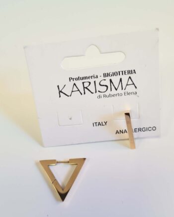 Orecchini a Cerchio Triangolo Acciaio Dorato karismashop