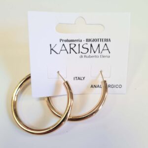 Orecchini a Cerchio Dorato dn 4cm karismashop