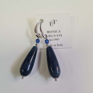 Orecchini Monachella Aperta Goccia Agata Blue karismashop