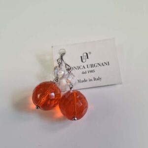 Orecchini a Monachella Aperta Cristallo Arancio karismashop