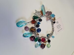 Bracciale Chiusura Moschettone Cristalli Multicolor Charms karismashop