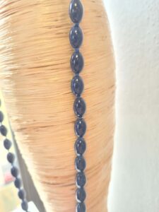 Collana Lunga Vetro Ovali Rivestiti Blue Particolare karismashop